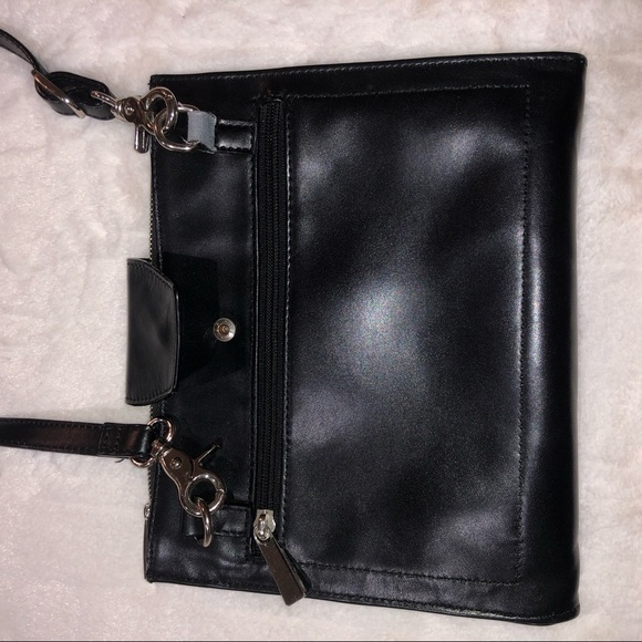GENUINE LEATHER CROSSBODY/WRISTLET PURSE - Picture 6 of 11